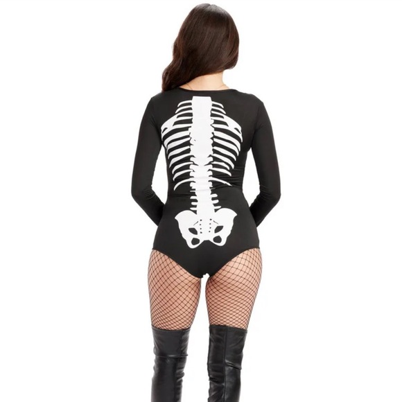 $24 NWT Tipsy Elves SEXY SKELETON BODYSUIT COSTUME sz XL MSRP $70 - Picture 5 of 6